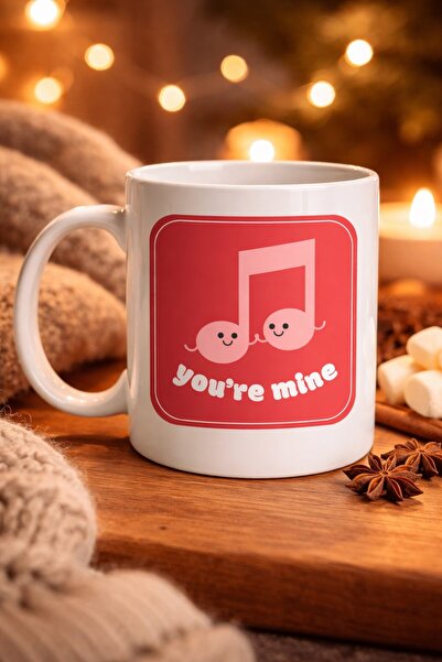 sylar كوب بورسلين بتصميم You're Mine موديل 20 - كوب بتصميم خاص مع نوتة موسيقي...