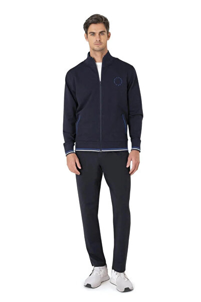 Pierre Cardin Men's Dowry & Daily Wear Detailed Aesthetic Navy Blue Tracksuit...