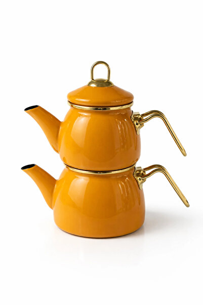 FeyzaDesign Mini Emaye Çaydanlık Seti, şık ve dayanıklı mutfak aksesuarı