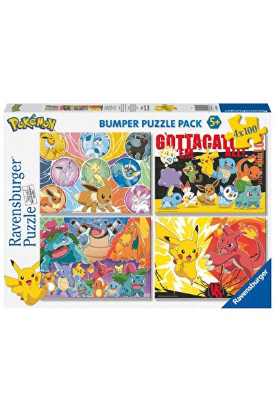 RAVENSBURGER Παζλ 4x100 Κομμάτια - Pokemon (Ravensburger-05651)