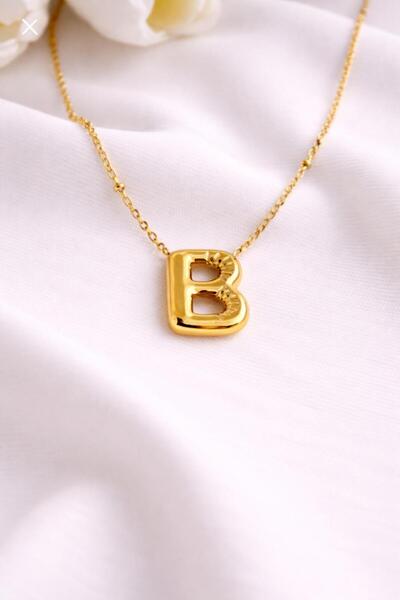 Archhazel Jewelery B Letter Balloon Model Steel Necklace