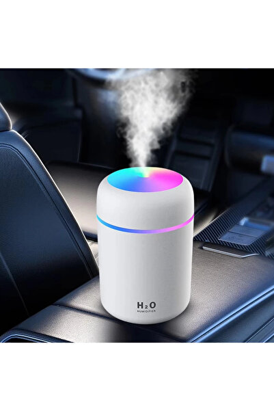 Güneş Oto Araç İçi H2O RGB Nemlendirici Kablolu | Şarjlı Buhar Makinesi | Bey...