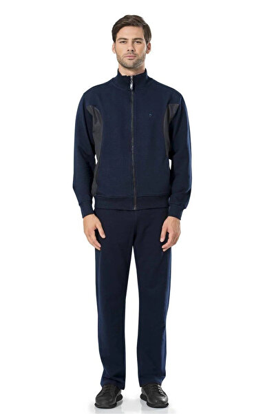 Pierre Cardin Men's Zippered Cotton in Pocket Detail Comfortable Flat Leg Nav...