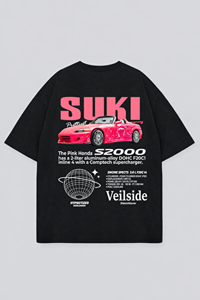 LORVEX T-Shirt Oversized Unisex 100% Cotton Pack Comfortable Fit Suki Printed...