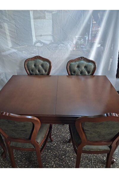 Bengi Ankara Mobilya Masa Sandalye 90615 Klasik Model Kayın Aslan Ayak Oymalı...