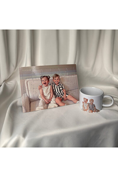 Sestasarmm Kişiye özel puzzle ve Fotoğraflı porselen fincan, arkadaş, sevgili...