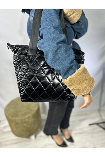 KAYGISIZ AYAKKABI Bag Black Zippered Parachute Fabric Multi-Compartment Adjus...