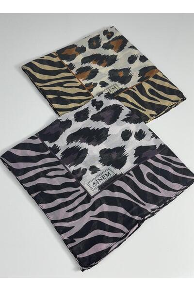 Sinem İndia L Leopard Printed 2-Pack Scarf -6294-10
