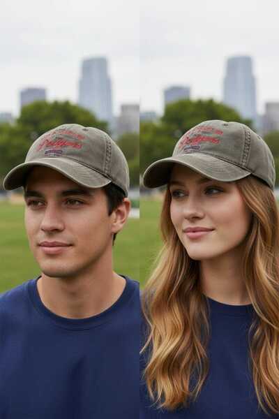 Aware Time Unisex Özle Washed Denim Cap Hat