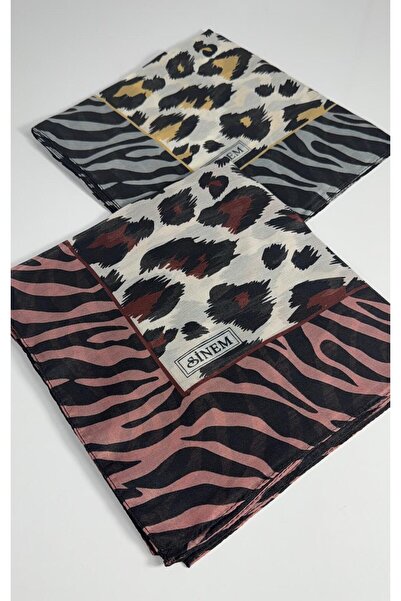 Sinem İndia L Leopard Printed 2-Pack Scarf -6294-07