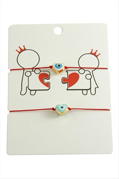 ZERO LAND سوار خيطي على شكل قلب من NRZSNT عدد 2 (175833) - أحمر