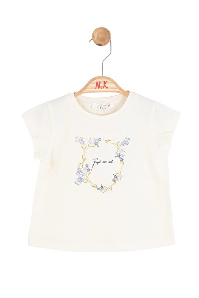 nk kids Baby Girl 1-4 Years Old Floral Spiral Patterned Short Sleeve T-Shirt ...