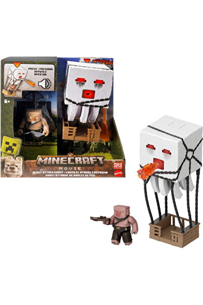 mattel Minecraft Movie Ghast cu atac de foc, set de figurine de acțiune cu ef...