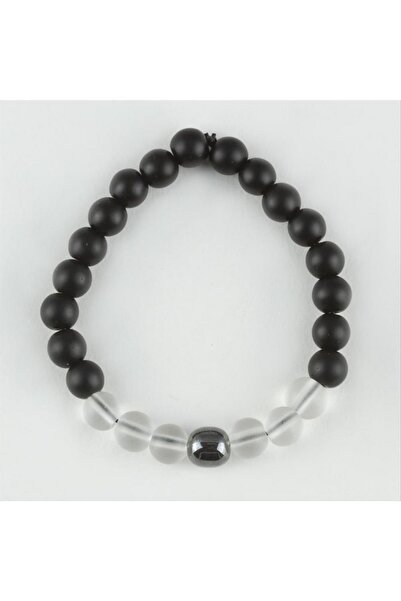 ZERO LAND سوار من الحجر الطبيعي من نوع أونيكس-فروستيد كوارتز من NRZSNT (18205...