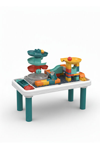 MAXY Măsuță de Activități STEM, Traseu Bile Suspendat și Joc de Construcție E...