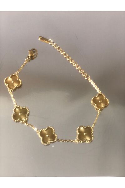 fmaccesories Gold Yonca Bileklik