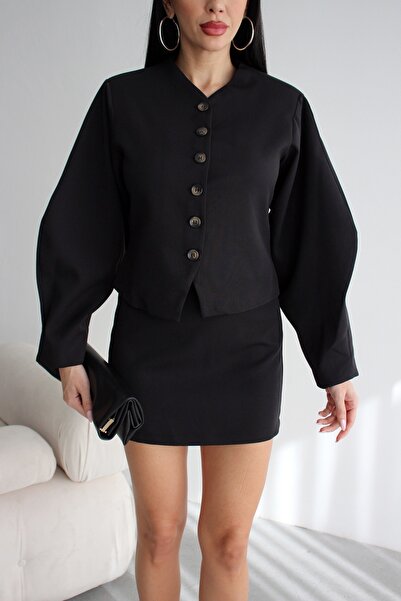 Narin Studios Siyah Etek Ceket Takım