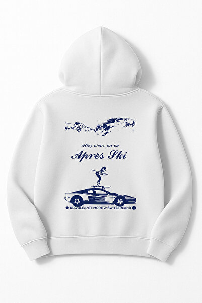 Altair Tr Oversized Unisex Apres Ski Printed Hooded Sweatshirt