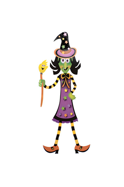 ACTION ONE Eventy Halloween Decoration, Witch, 92 cm