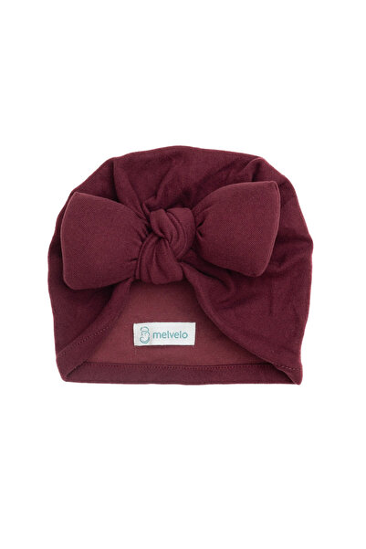 melvelo Baby turban with bow, cashmere, Melvelo, Soft - Ruby 0-2 years