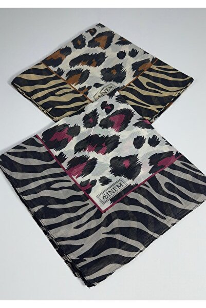 Sinem İndia L Leopard Printed 2-Pack Scarf -6294-01