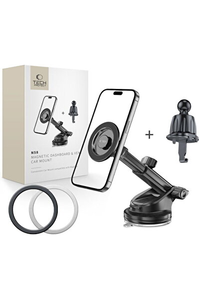 Tech-Protect N58 MAGNETIC MAGSAFE DASHBOARD & VENT CAR MOUNT BLACK