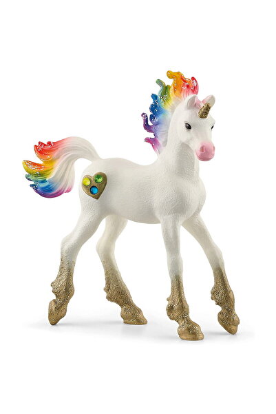 SCHLEICH Mânz unicorn curcubeu Bayala, figurină de jucărie