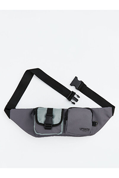 LC Waikiki Anthracite Double Compartment Men's Waist Bag