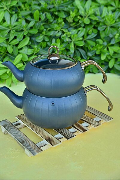 FeyzaDesign Büyük Boy Granit Çaydanlık Takımı, Dayanıklı ve Şık Tasarım