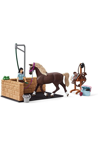SCHLEICH Horse Club 42438 Washing Area with Emily & Luna
