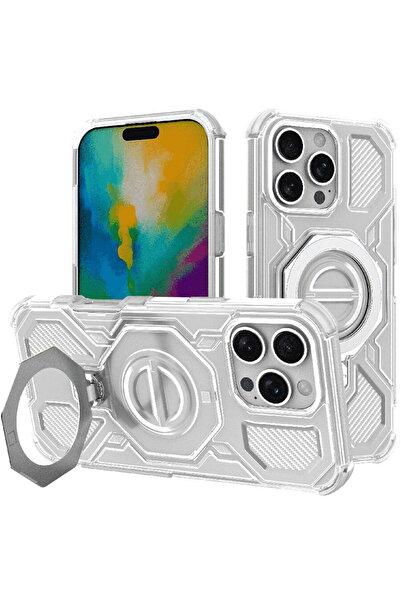Techsuit Husă pentru iPhone 16 Pro Max - Carbon Shield PRO - Alb Transparent
