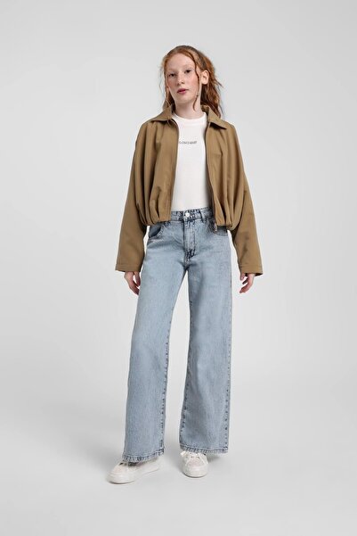 Escabel Girl's 4-14 Years Summer Baggy Denim Pants Blue