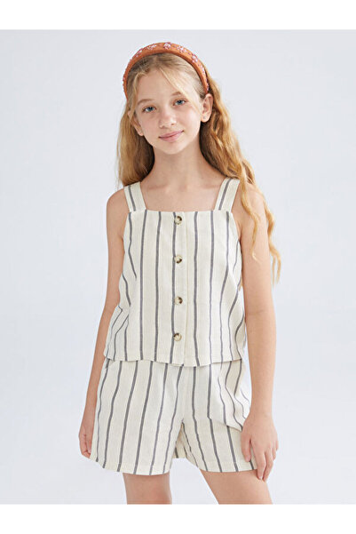 LC Waikiki Timeless Clothing & Timeless Choices Linen Blend Girls' Blouse and...