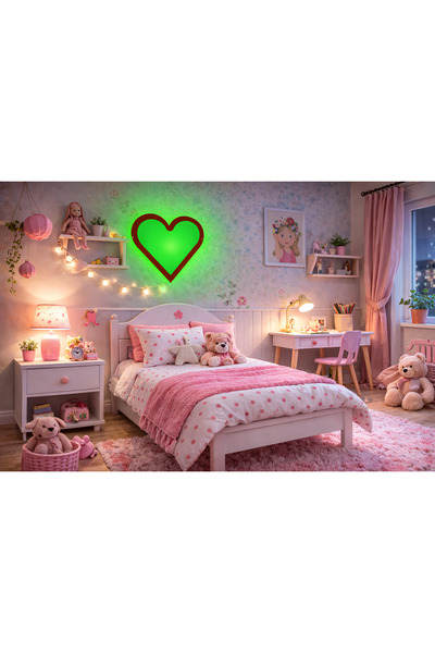 Sun Aplik Sconce Heart Led Wall Lamp 29X28X5