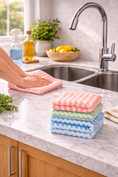 Süper Emici Mikrofiber Bez, Çok Amaçlı İz Bırakmayan Mikrofiber Silme Bez ( 1 ADET )