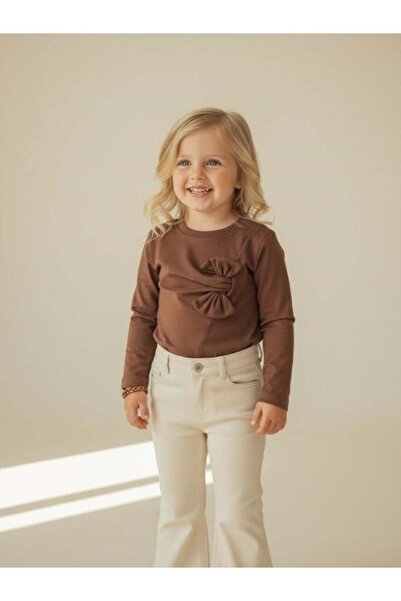 Zekids Girl's Design Bow Detail Blouse