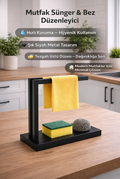 ESENLİWE Mutfak Evye Organizer Standı – Sünger, Bez ve Tel Top Düzenleyici | ...