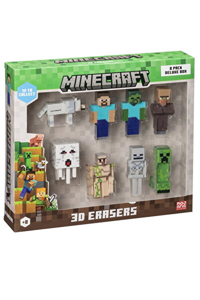 PMI Kids World Radiere 3D MINECRAFT - Cutie Deluxe cu 8 bucăți, versiunea A