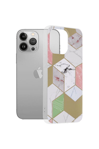 Techsuit Husa pentru iPhone 13 Pro - Marble Series - Purple Hex