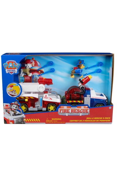 Spin Masters Set 2 masinute cu figurine PAW PATROL, Roll & Rescue