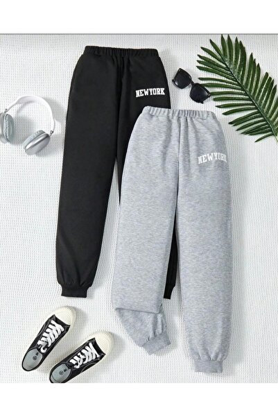 Kids Μαύρο και γκρι σετ δύο τεμαχίων Alt αθλητικής φόρμας