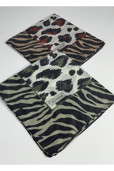 Sinem İndia L Leopard Printed 2-Pack Scarf -6294-17