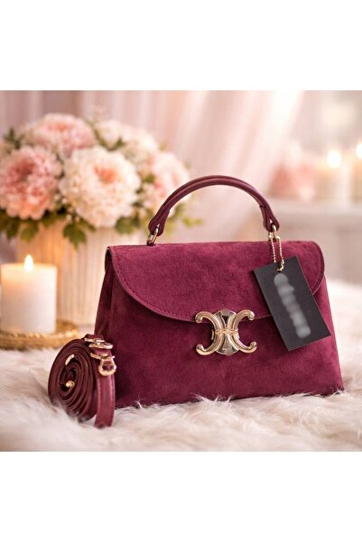 DeRosa Mooff Buckle Suede Bag Black