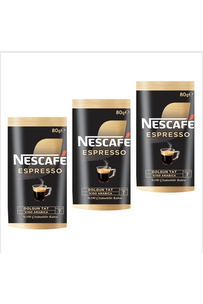 Nescafe Nescafé Espresso Kahve Ekonomik Paket 80 g 3 ADET