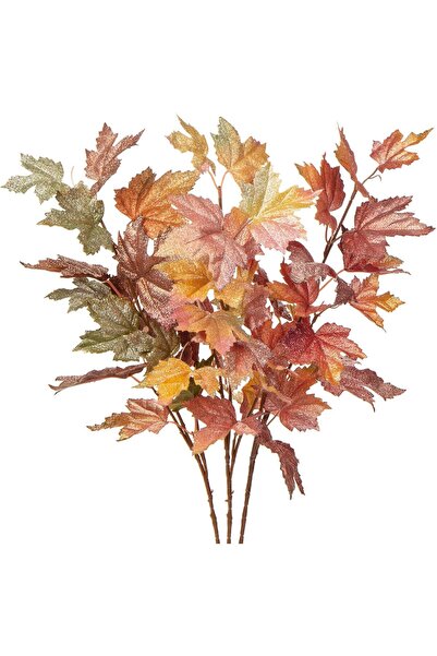Hollyone 3PCS Glittery Artificial Maple Leaves Branches
