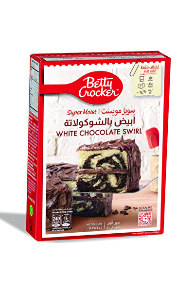 BETTY CROCKER كيكة الشوكولاتة البيضاء فائقة الرطوبة 500 غرام