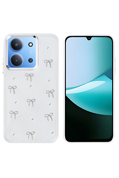 Ceponya غطاء حماية شفاف لهاتف Redmi 15C بتصميم الوسادة الهوائية لمّاع