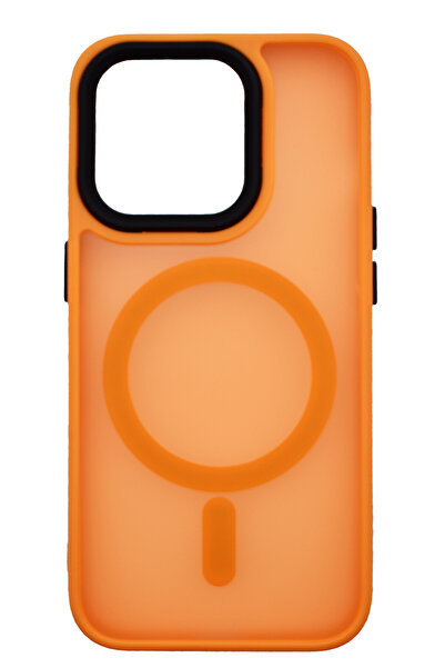 OEM Sheer Matte Magnetic Silicone Case for iPhone 15 Plus Orange