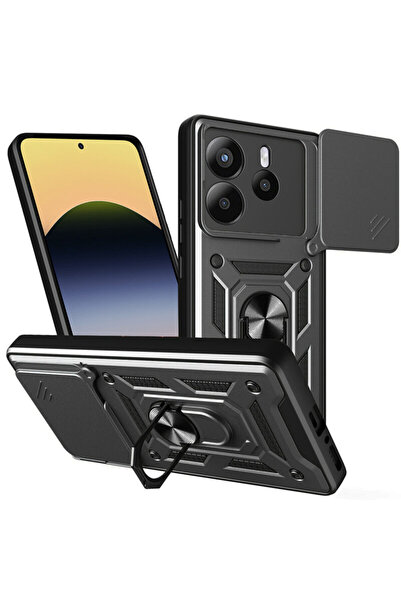 Techsuit Xiaomi Redmi Note 14 5G Camera Protection Case CamShield Series, Black