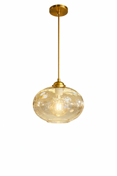 MINIMAL ETICARET VE BILGI TEKNOLOJILERI Bubble ONE Gold Chrome Sarkıt Cam Avize